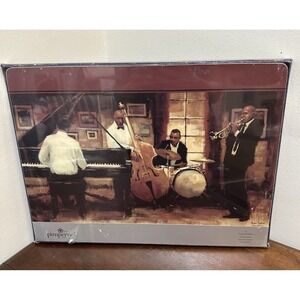 Vintage Pimpernel "Jazz Night" Jazz Piano Instruments Cork Placemats NEW Sealed
